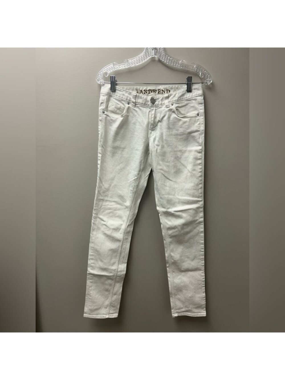 Lands‎ End Women’s White Skinny Jeans
